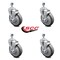 Service Caster 5 Inch Thermoplastic Rubber Swivel 12mm Threaded Stem Caster Set with Brake SCC-TS20S514-TPRB-TLB-M1215-4 - alternate 5